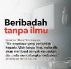 resiko ibadah umtoh tanpa ilmu